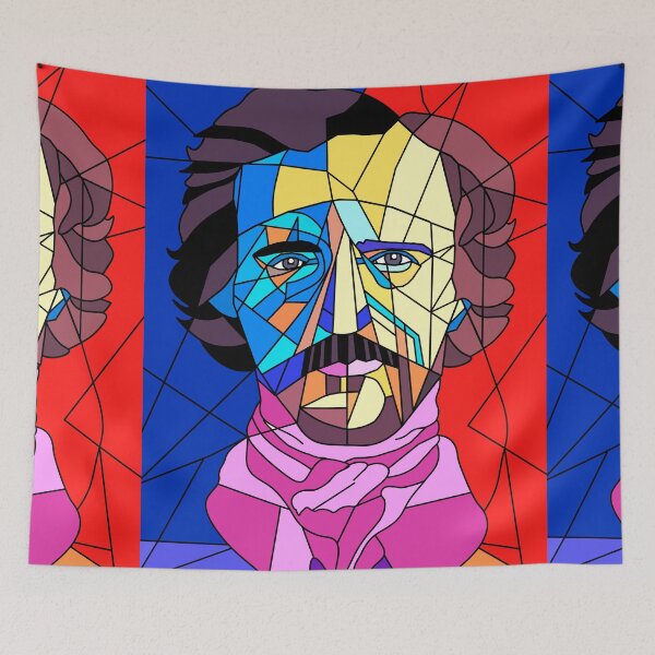 Item preview, Portrait of Edgar Poe in abstraction designed and sold by Iuliia Nerd.