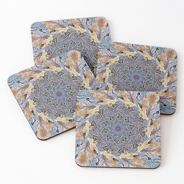 Item preview, Frosted oak leaves 2, paint effect kaleidoscope 1 vertical designed and sold by paulboizot.
