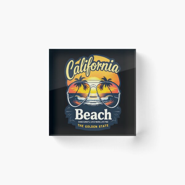 Item preview, California Beach: Chase Sunset, Catch Waves, Live Free   designed and sold by AlphaTeez.