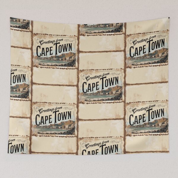 Item preview, Greetings from Cape Town Vintage Travel Retro Postcard Design designed and sold by TravelPostcardGems.