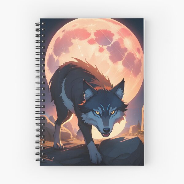 Item preview, wolf with moon background designed and sold by artelia24.