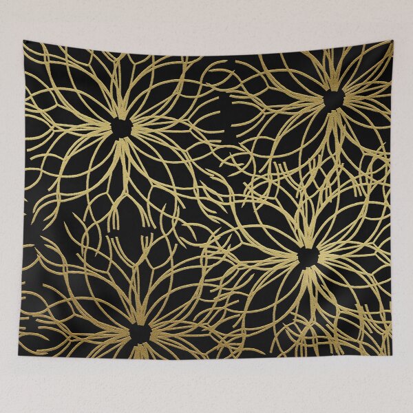 Item preview, Abstract Golden Flowers designed and sold by OtterFactory.