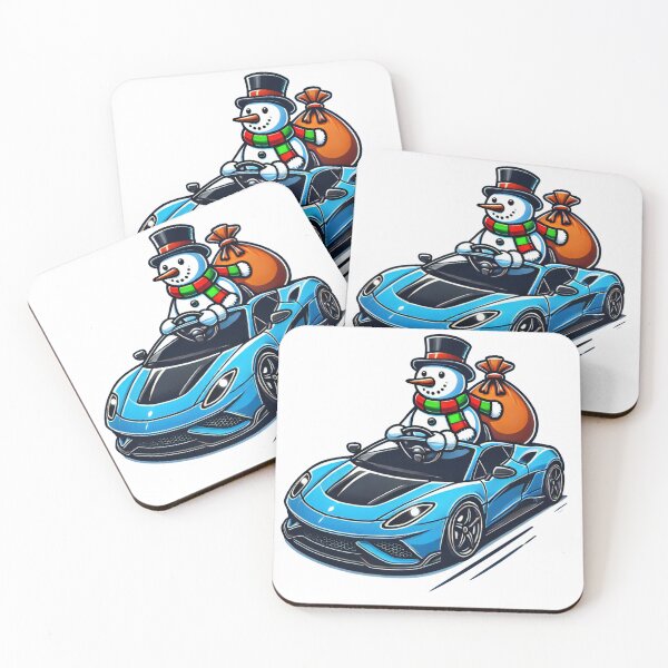 Item preview, Festive Snowman Driving a Sports Car designed and sold by lubushop1.