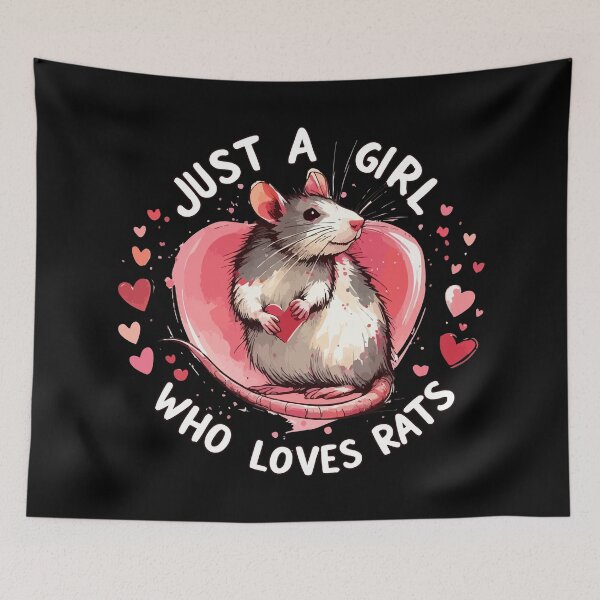Item preview, Just A Girl Who Loves Rats Rat Lover designed and sold by TomFrontierArt.