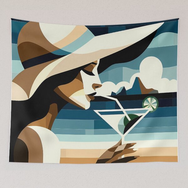 Item preview, Ibiza – Minimalist Cubic Art Inspired by Iconic Summer Destinations designed and sold by OzzFrequency.