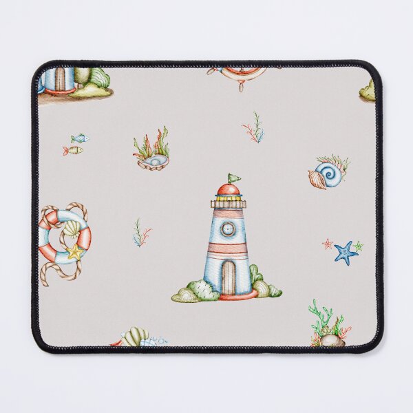 Item preview, Watercolour patterns set collections «Marine flora and fauna ships and crabs» designed and sold by NelenaArt.
