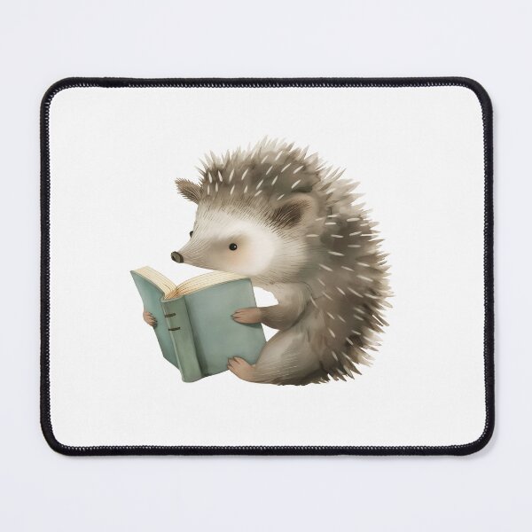 Item preview, Hedgehog reading a book designed and sold by xiao xuans.
