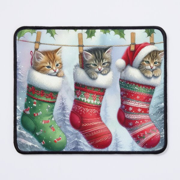 Item preview, Kittens in Christmas Stockings designed and sold by MarinaFila.