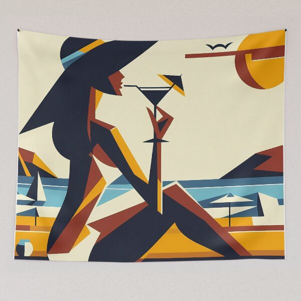 Item preview, Ibiza – Minimalist Cubic Art Inspired by Iconic Summer Destinations designed and sold by OzzFrequency.