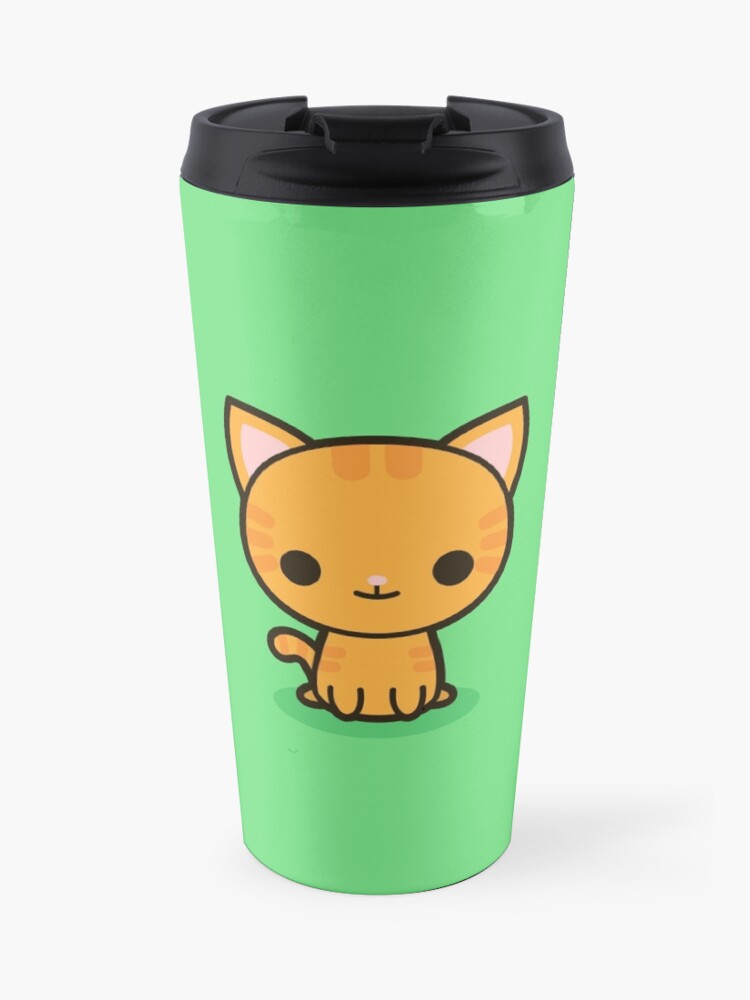 Mug Isotherme Kawaii Chat Roux Par Peppermintpopuk Redbubble