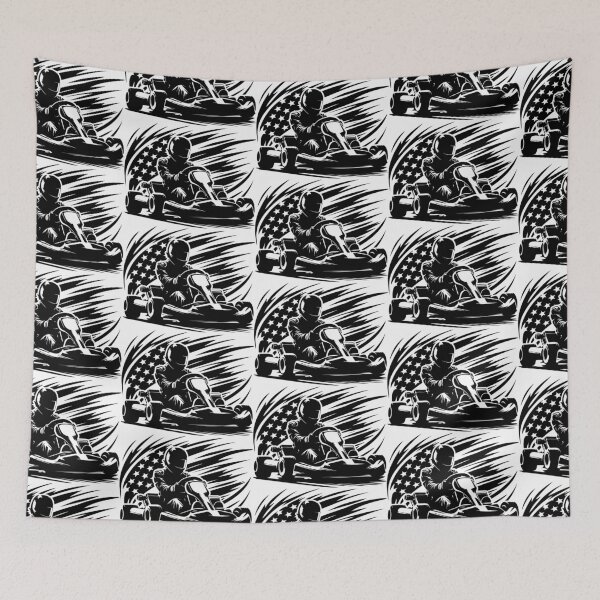 Item preview, Go kart Racer US Flag, go kart designed and sold by MYpngShop.