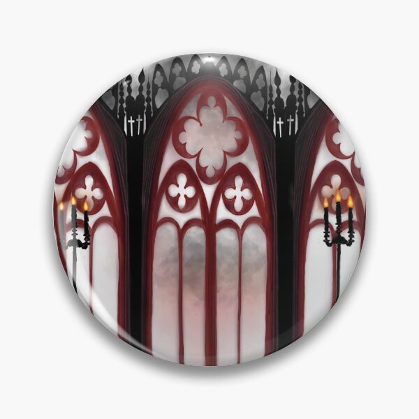 Item preview, Gothic arch cathedral black and red designed and sold by Sugar-Caned.