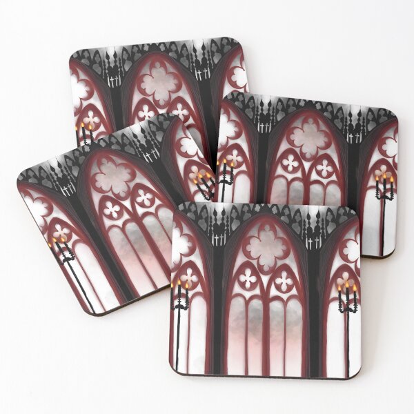 Item preview, Gothic arch cathedral black and red designed and sold by Sugar-Caned.