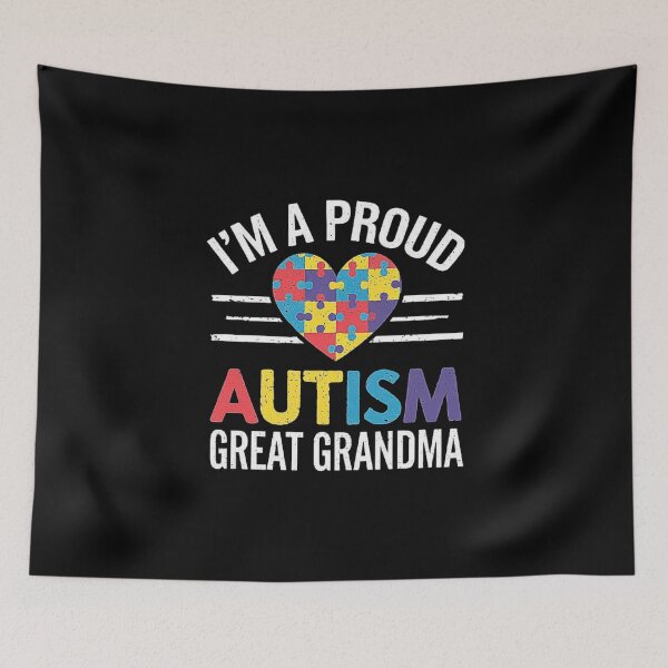 Item preview, Proud Autism Great Grandma Heart Puzzle Design designed and sold by love3617.