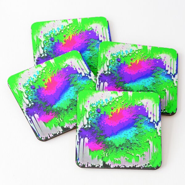 Item preview, Neon Colorful and vibrant splash rainbow art pattern designed and sold by Earth Nature Creations.