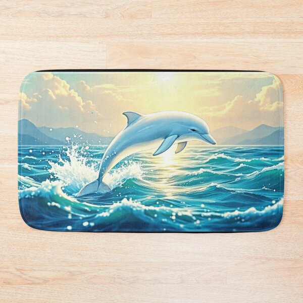 Item preview, Dolphin Leaping Through Ocean Waves designed and sold by artwaves.