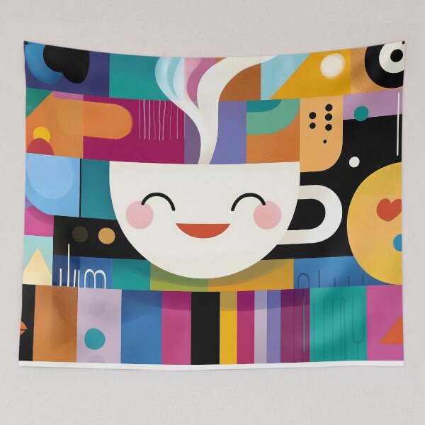 Item preview, Abstract Smiling Coffee Cup with Rising Steam designed and sold by Soul-Sparks.