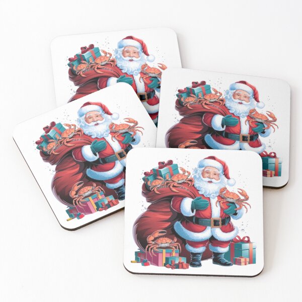 Item preview, American Santa Claus Holding Crab Present Xmass designed and sold by SztylishDesigns.