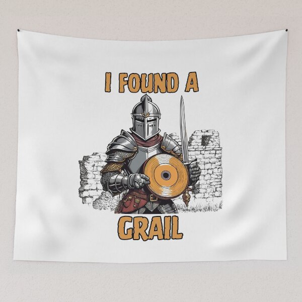 Item preview,  I Found a Grail - Knight with Vinyl Record designed and sold by JCRockDesign.