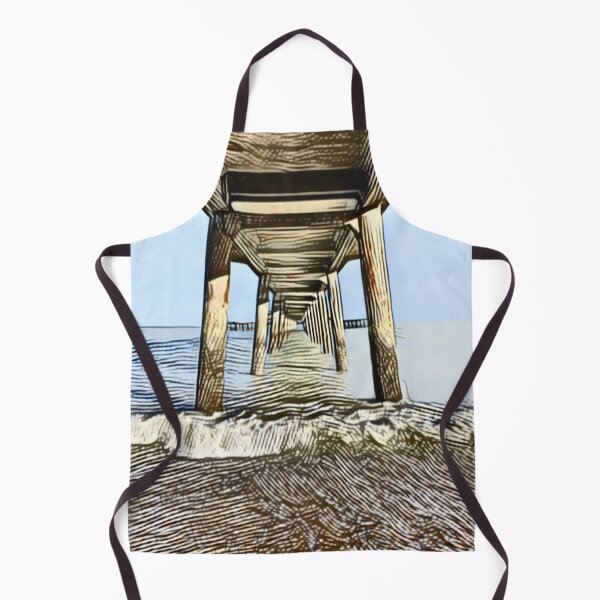 Item preview, Waves Under The Pier In Line Drawing designed and sold by Fearless-Fox.
