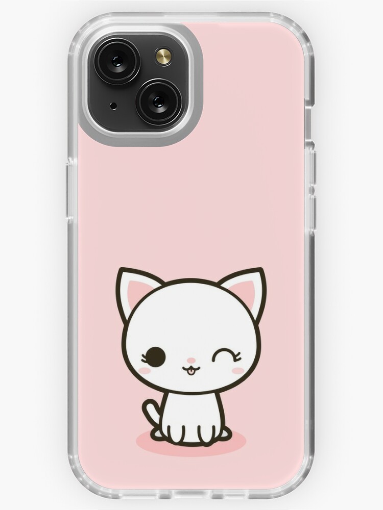 Kawaii white cat by peppermintpopuk