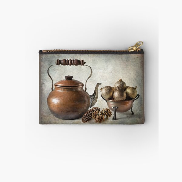 Item preview, Christmas still life in gold and copper designed and sold by Barbara  Corvino.