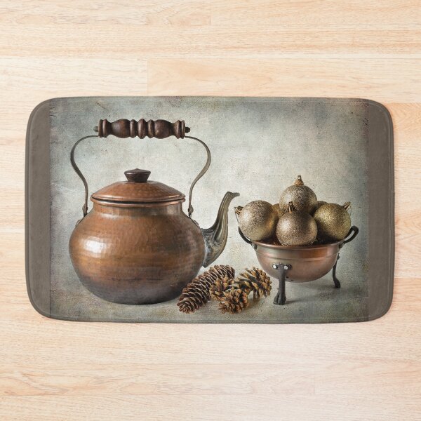 Item preview, Christmas still life in gold and copper designed and sold by Barbara  Corvino.