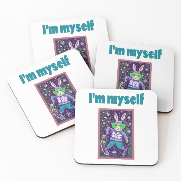 Item preview, I'm myself. Perfect Holiday Fun for Opticians! Festive Bunny with Glasses designed and sold by bekksa.