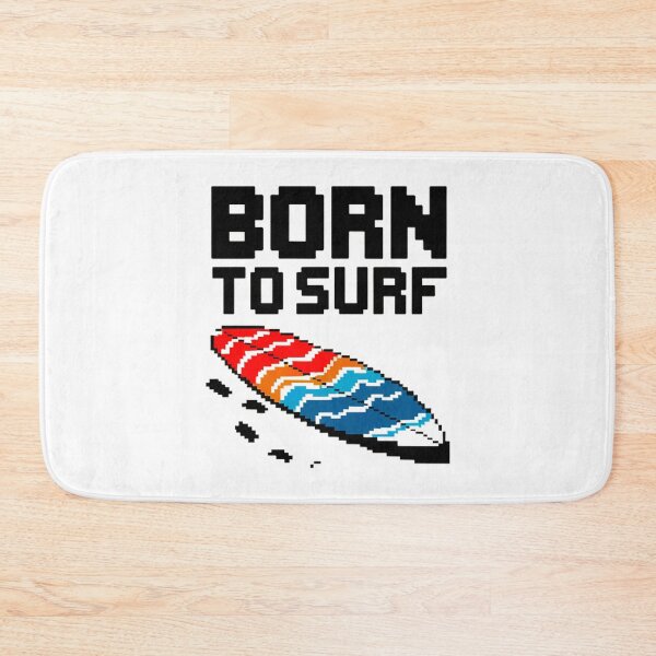 Item preview, Pixel Surfboard T-shirt - Born to Surf - Retro Gaming Style designed and sold by ObjCrea123.