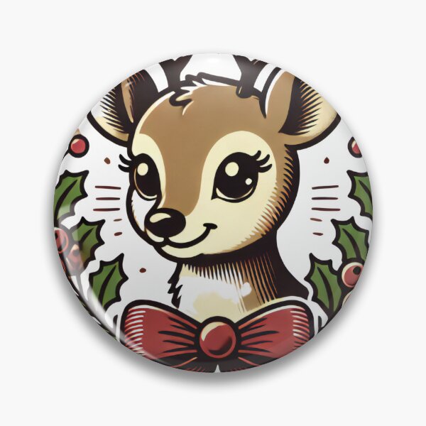 Item preview, Adorable Deer in Holiday Wreath Christmas Design designed and sold by lubushop1.