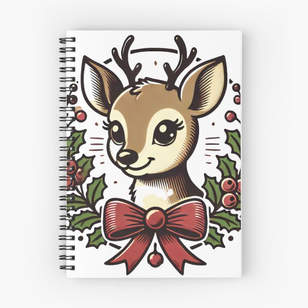Item preview, Adorable Deer in Holiday Wreath Christmas Design designed and sold by lubushop1.