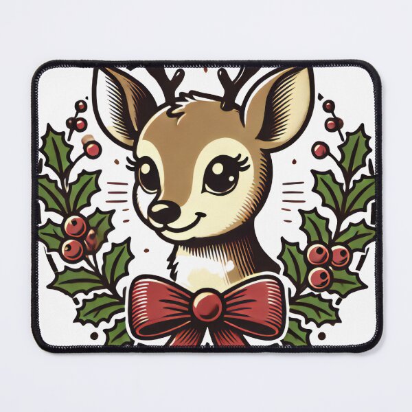 Item preview, Adorable Deer in Holiday Wreath Christmas Design designed and sold by lubushop1.