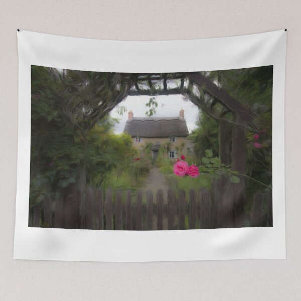 Item preview, Rose Cottage - Oil Painting Effect designed and sold by Allenart_UK.