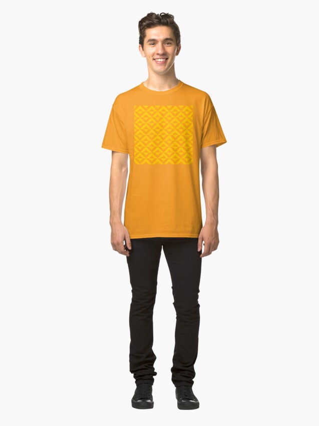 Alternate view of Geometric Pattern: Diamond Split: Yellow Classic T-Shirt