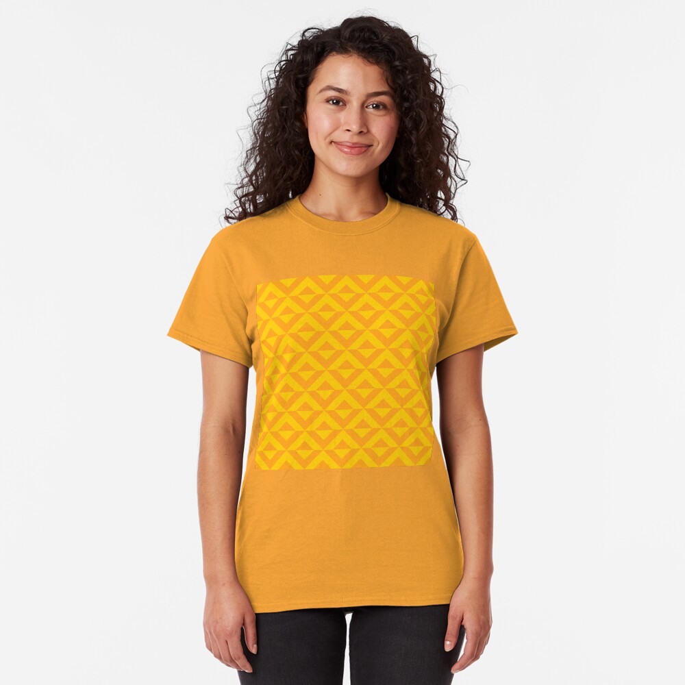 Geometric Pattern: Diamond Split: Yellow Classic T-Shirt
