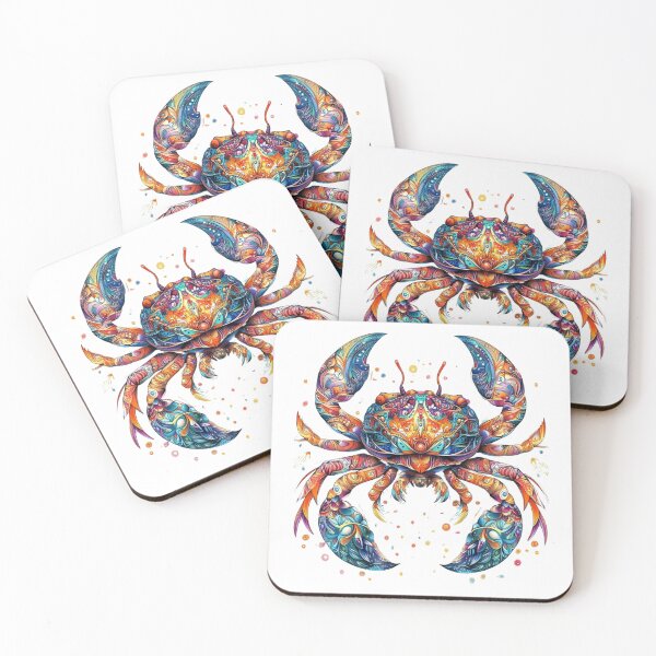 Item preview, Colorful Zodiac Style Sea Crab designed and sold by PaperieJennifer.