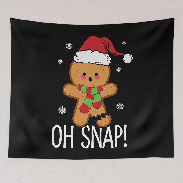 Item preview, Funny Oh Snap Christmas Gingerbread Pun designed and sold by PrintCrafting.