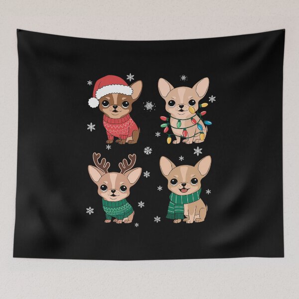 Item preview, Funny Chihuahua Christmas Lights Funny Xmas Dog Lover,Santa Hat, Cristmas 2025 designed and sold by ArtByKatti.