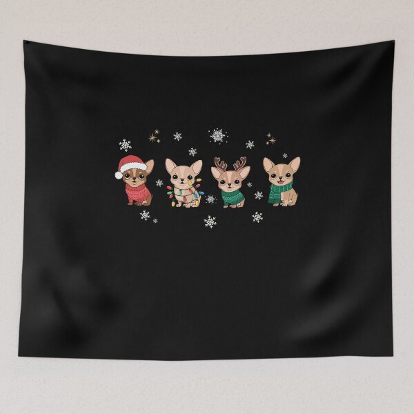 Item preview, Funny Chihuahua Christmas Lights Funny Xmas Dog Lover,Santa Hat, Cristmas 2024 designed and sold by ArtByKatti.