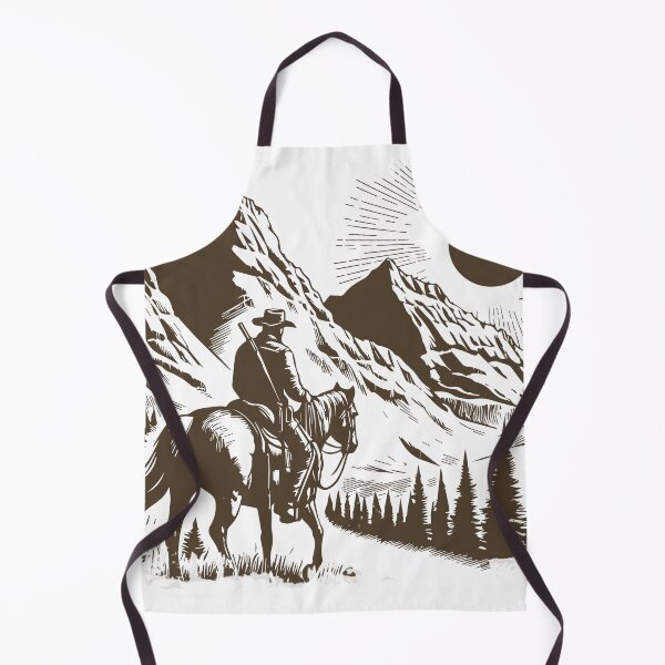 Item preview, Cowboy in the Mountains - Rustic Western Adventure Art designed and sold by Fernandink1.