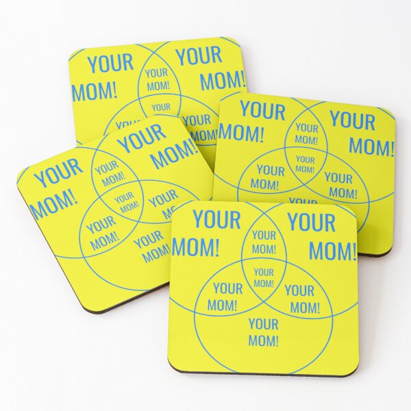 Item preview, Your Mom in yellow and blue designed and sold by SterkalaPress.