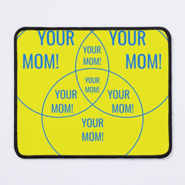 Item preview, Your Mom in yellow and blue designed and sold by SterkalaPress.