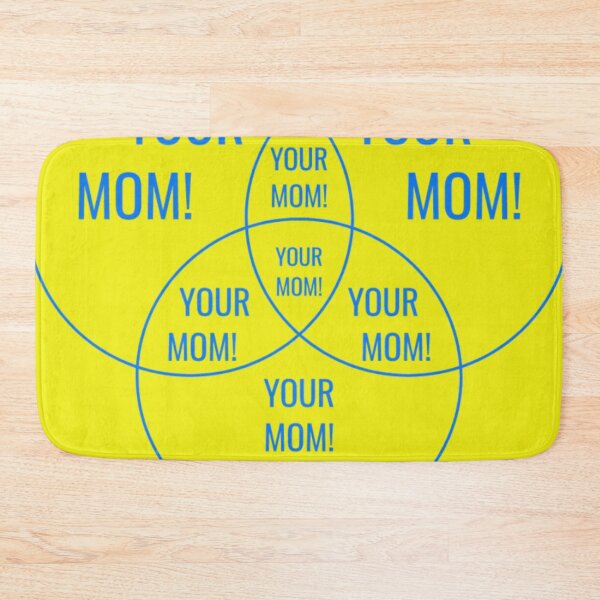 Item preview, Your Mom in yellow and blue designed and sold by SterkalaPress.