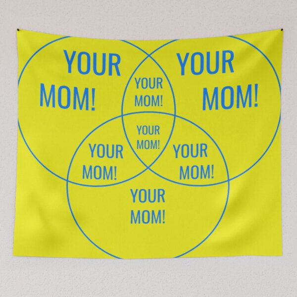 Item preview, Your Mom in yellow and blue designed and sold by SterkalaPress.