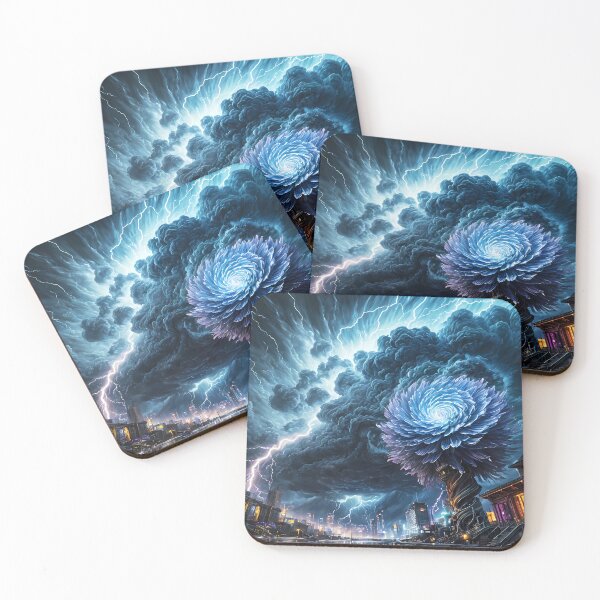 Item preview, Storm and Giant Surreal Flower, Ai Generated Art  designed and sold by ACC .