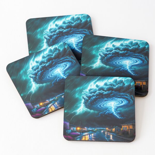Item preview, Storm in a Quiet Town, Ai Generated Art  designed and sold by ACC .