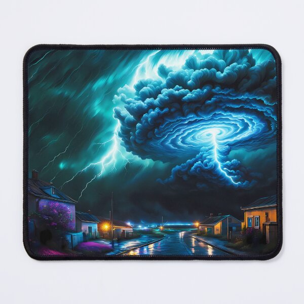 Item preview, Storm in a Quiet Town, Ai Generated Art designed and sold by ACC .