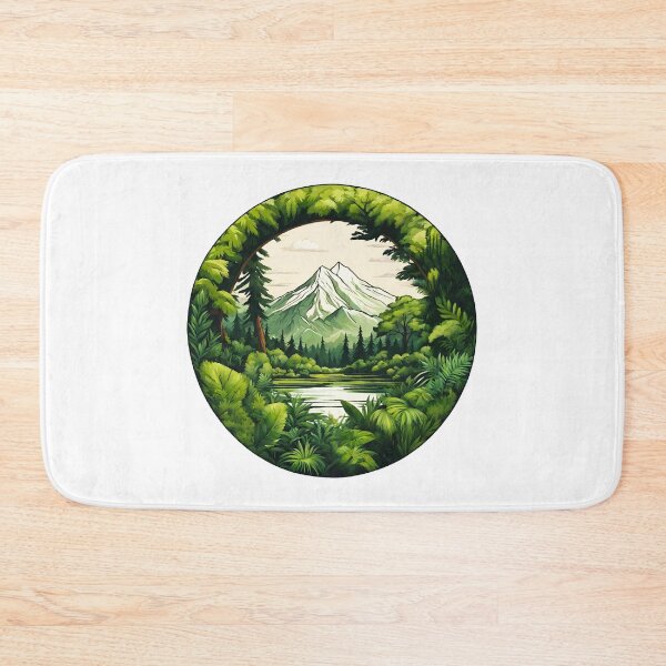 Item preview, Circular Mountain Forest Jungle Landscape 7 designed and sold by Tom-Johnson.