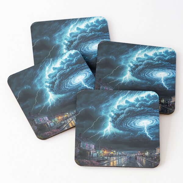 Item preview, Storm in a Quiet Town, Ai Generated Art  designed and sold by ACC .