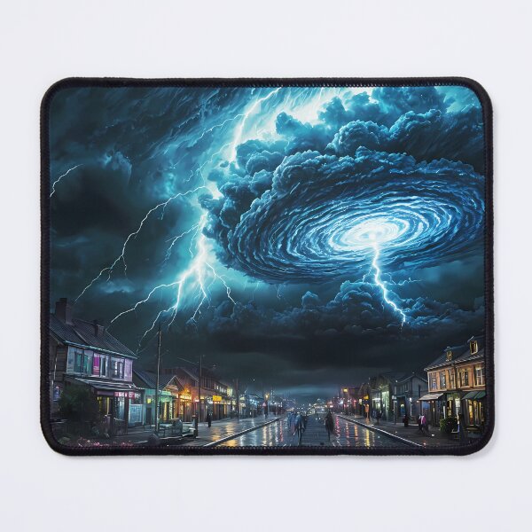 Item preview, Storm in a Quiet Town, Ai Generated Art  designed and sold by ACC .